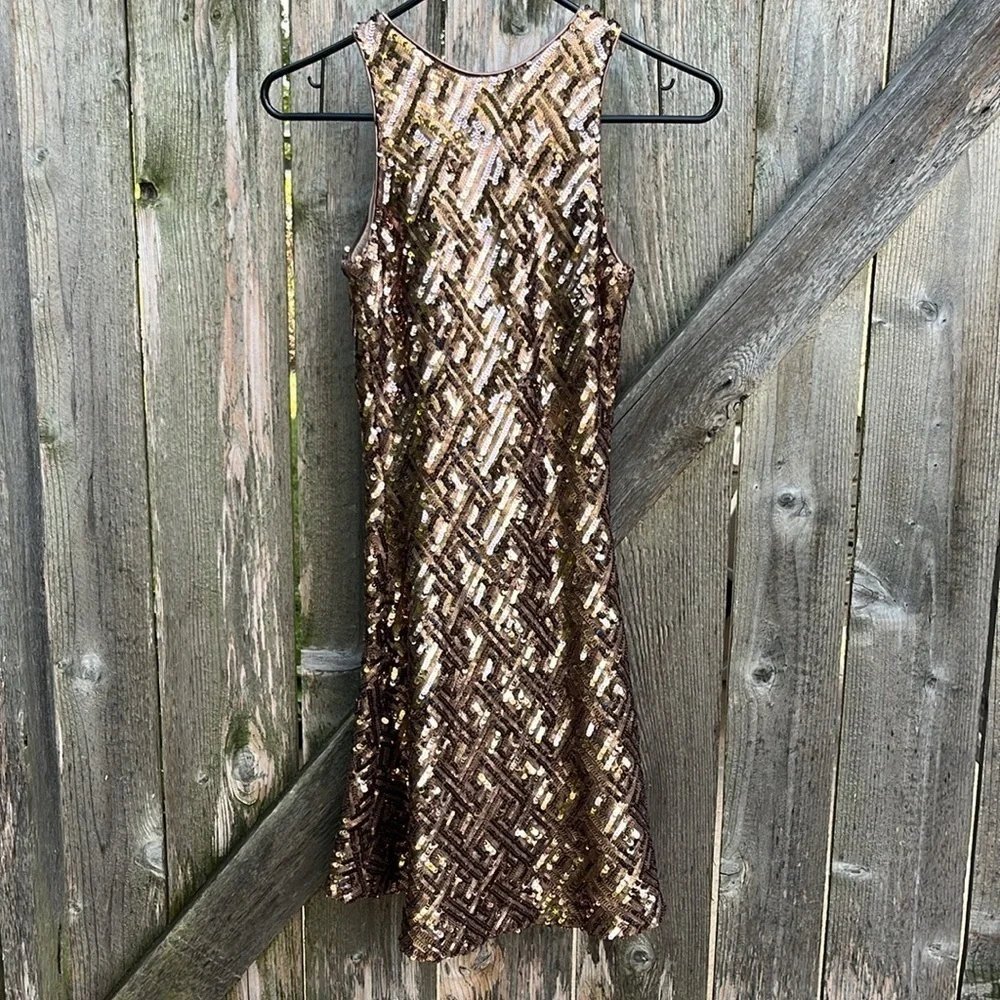 Dress the Population Mia Bronze Sequin Dress Size XS - Picture 6 of 12